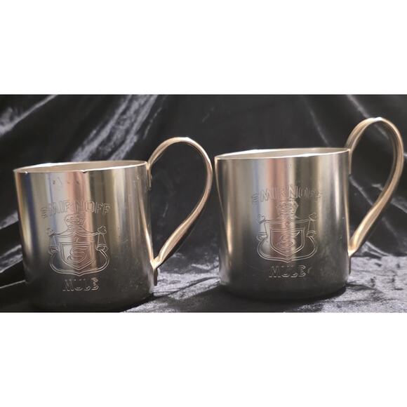 Set of 2 - Vintage Smirnoff Moscow Mule Copper Cup - Picture 1 of 10